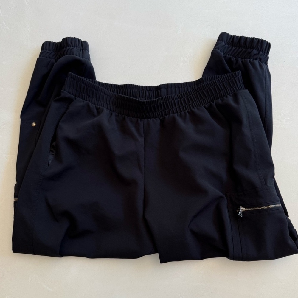 Zara Black High Rise Utility Joggers XL